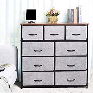 lot 17735 image: KINWELL 9Drawers Extra Wide Fabric Storage Organizer