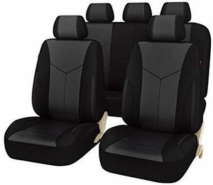 lot 17753 image: CAR PASS AIR Fresh Universal Seat Covers Set,Airbag compatiable,Black with Black