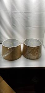lot 17754 image: Pair of lamp shades