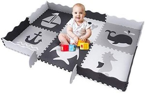 lot 17765 image: FORSTART Ocean-Themed 6.8FT 4.9FT Baby Play Mat
