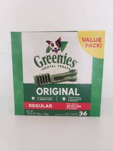 lot 1003 image: Greenies Original Regular Dog Treat - 36oz