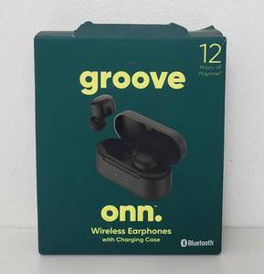 lot 1068 image: onn. Black In-Ear Wireless Earbuds with Charging Case