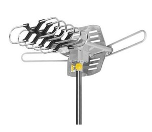 lot 1100 image: Onn 4k Hd Motorized Outdoor Tv Antenna With 150-mile Range And Pole Mounting Kit