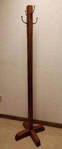 lot 6007 image: Solid Wood CoatHat Rack  19 in. x 19 in. x 72 in. tall
