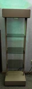 lot 6020 image: MetalGlass Lighted Display Shelving Unit  Works  20 in. x 15 in. x 67 in.