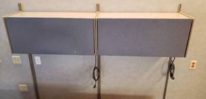 lot 6034 image: 2 Work Station Cabinets wUnder Lighting & Wall Mounted Tracking