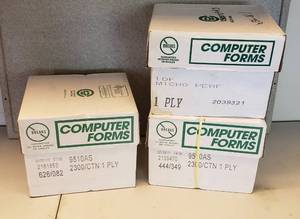 lot 6061 image: 3 Boxes of 1 Ply Tracker Type Paper  9 12 x 11 in.