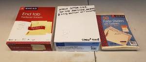 lot 6072 image: 3 PackagesBoxes of Letter Size Folders