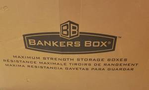 lot 6104 image: Fellows Bankers Boxes  Case of 6 Unassembled Letter Size Boxes