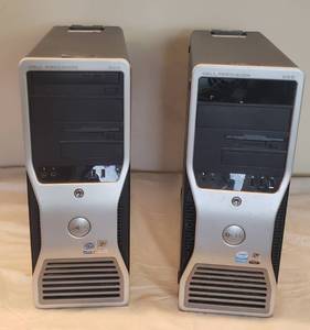 lot 6122 image: Lot of 2 Dell Precision 380 Tower  one missing the DVD driver Component