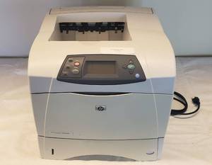 lot 6126 image: HP Laser Jet 4250 dtn Ptinter  16 in. x 21 in. x 15 in. Powers on