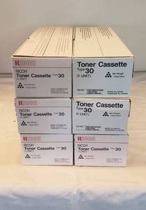 lot 6129 image: Lot of 6 Boxes of Ricoh Toner Cassette Type 30  NIB