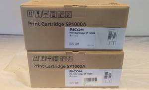 lot 6130 image: Lot of 2 Boxes of Ricoh Printer Cartridge SP 1000A