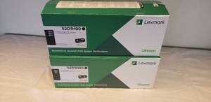 lot 6131 image: Lot of 2 Boxes of Lexmark, LEX52D1H00, 52D1 Toner Cartridges  NIB