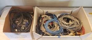 lot 6145 image: Lot of Cat-5 Cables, Serial Port Cables, Parallel Port Cables and Phones Lines