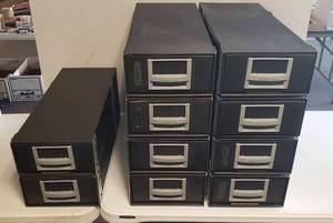 lot 6183 image: Lot of Cardboard (9 12 x 4 12 in.) Bankers Boxes  2 stacks of 4 connected and 2 singles