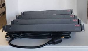 lot 6187 image: Lot of 4 APC Metered Rack PDUs  19 in. wide