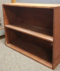 lot 6233 image: Wood Handmade 2 shelf Bookcase  35 in. x 12 in. x 28 in.