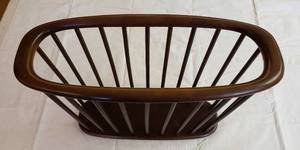 lot 6254 image: Wooden Oval Magazine Rack  21 in. x 8 in. x 15 in.