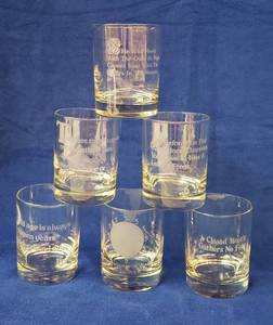 lot 6280 image: Set of 6 Hi-Ball Drinking Glasses with Humorous Sayings