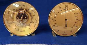 lot 6282 image: Pair of French Weather Gauges by Herz  Each 5 14 in.