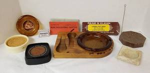 lot 6295 image: Lot of Smoking and Drinking Items  Ashtrays, Pipe Cleaning Items and Coasters