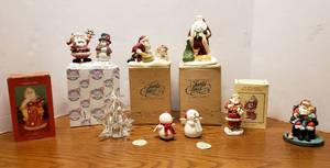 lot 6324 image: Collection of Christmas Decorations  Santas and Snowmen