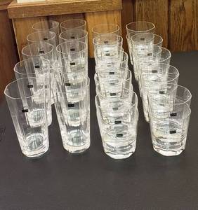 lot 6355 image: Collection of Prisma Glasses  set of 30 Octagon shaped Crystal  Tumblers and High Balls