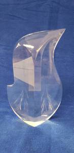 lot 6392 image: Christopher Ries Polished Optical Crystal Embrace  9 12 in. tall