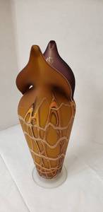 lot 6415 image: Beautiful Large E. Zareh Blown Art Glass Vase - from Biajab Glass Azerbaijan, Russia