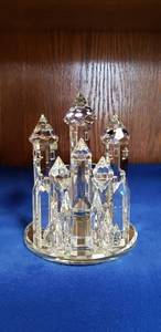 lot 6418 image: Swarovski Fine Austrian Crystal Faceted Castle wPrizm Tops by Iris Arc, 1984. #1402500