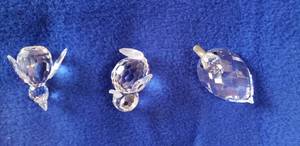 lot 6425 image: 3 Pc set of Swarovski Faceted Crystal - 2 Ducks & a Penguin