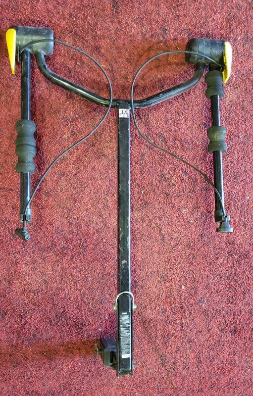 Rhode Gear Bike Rack Hitch Shuttle can be used w small or Large Receiver 36 in. tall Estate Auction 1505 E. 87th St. South Haysville KS A Little Bit of Everything Equip Bid