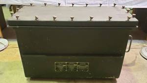 lot 1006 image: US Navy Radio Storage Container wScrew on lid  29 x 12 x 19 in.