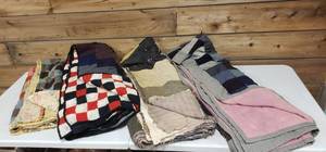 lot 1012 image: Vintage Crazy Quilts  Sizes 52 x 64 in. to 72 x 82 in.  could use some TLC