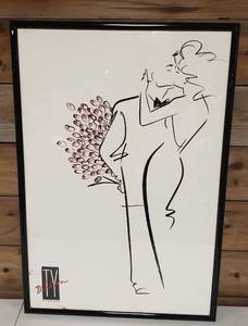 lot 1017 image: Framed Art Poster  The Date by Ty Wilson  5th Printing 1990  25 x 37 in.