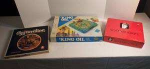 lot 1031 image: 3 Board Games  King Oil, Aggravation and Scattergories