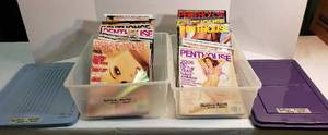 lot 1075 image: Penthouse Magazines  Assortment  Years 2004 to 2007 includes 2 small totes