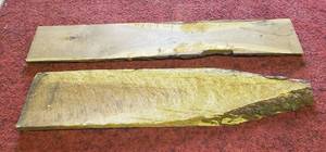 lot 1088 image: 2 Pieces of Rough Cut Walnut  42 to 45 in. long & 8 to 10 in. wide