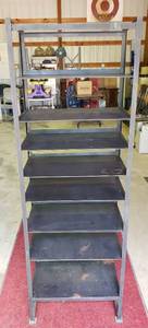 lot 1112 image: HD Metal 8 Shelf Unit  24 x 15.5 x 72 in.
