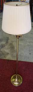 lot 1120 image: Adjustable Arm Brass Floor Lamp  57 in. tall  works