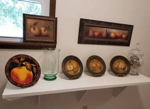 lot 188 image: Fruit Inspired Home Decor with Glass Containers