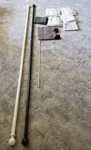 lot 199 image: Curtain Rods and Curtains