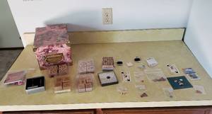 lot 202 image: Stamps, Buttons, Thread and Storage Case