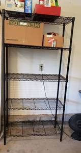 lot 207 image: Black Metro Shelf 36 in. x 16 in. 72 12 in.  Contents Not Included