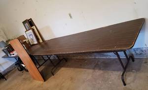lot 223 image: (2) 8 ft. Tables and (1) 4 ft. Table  Contents not Included