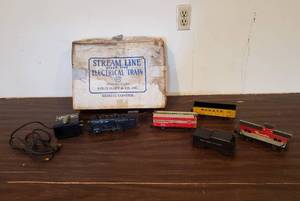 lot 224 image: Lois Marx & Co. Stream Line Steam Type Electrical Train