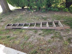 lot 253 image: 10 ft. Wooden Ladder