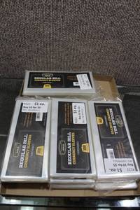 lot 3075 image: Lot of 12- 100 Count Packs of Archival Quality Regular Currency Protective Sleeves -1,200 Sleeves Total -WILL SHIP