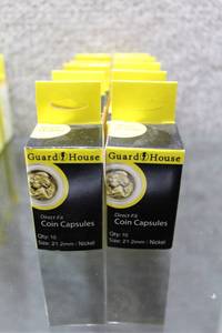 lot 3096 image: Lot of 100 GuardHouse U.S. Nickel 21.2mm Coin Capsules (3 of 6) - WILL SHIP